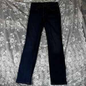 Lauren Ralph Lauren Dark Wash Straight Leg Jeans – Size 2 | RLL Leather Patch |